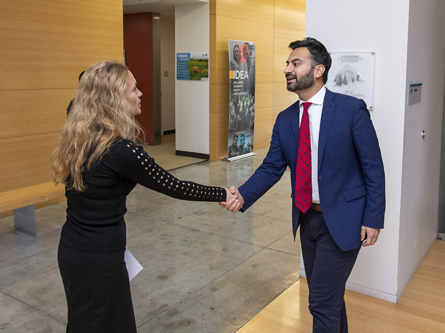 Two people shaking hands