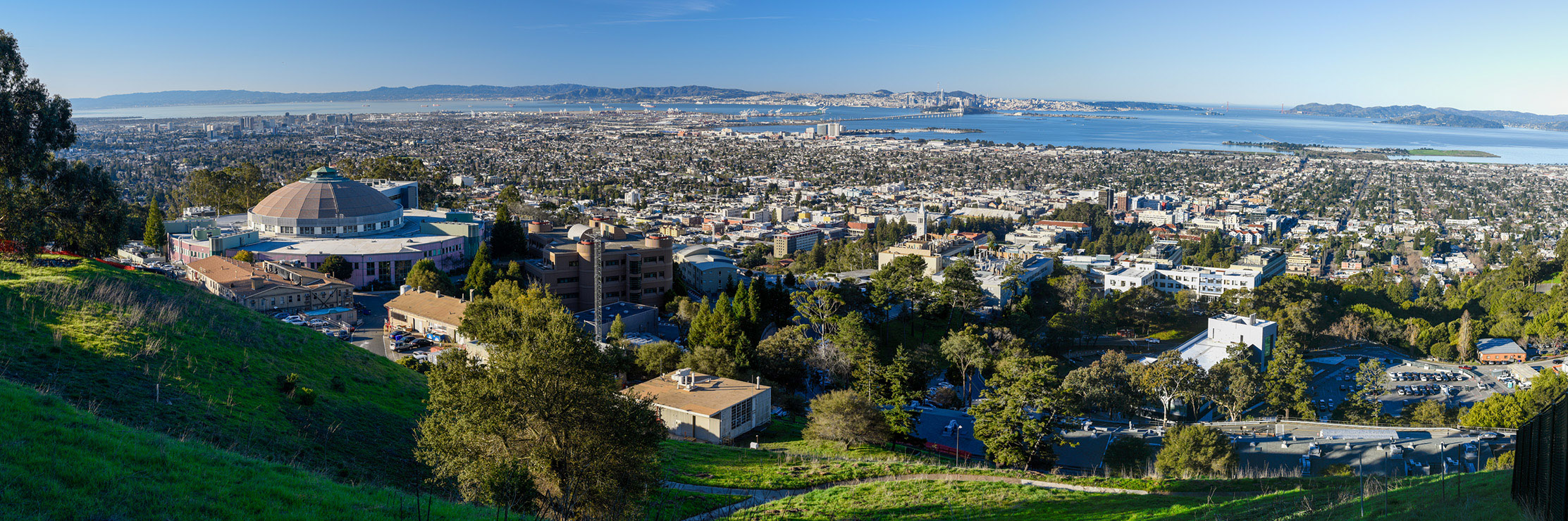 An Aerial view of the Lab and SF Bay